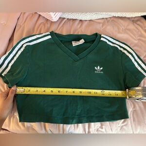 adidas Dark Green Trefoil Logo Tee